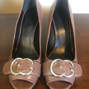 Gucci open toe pumps